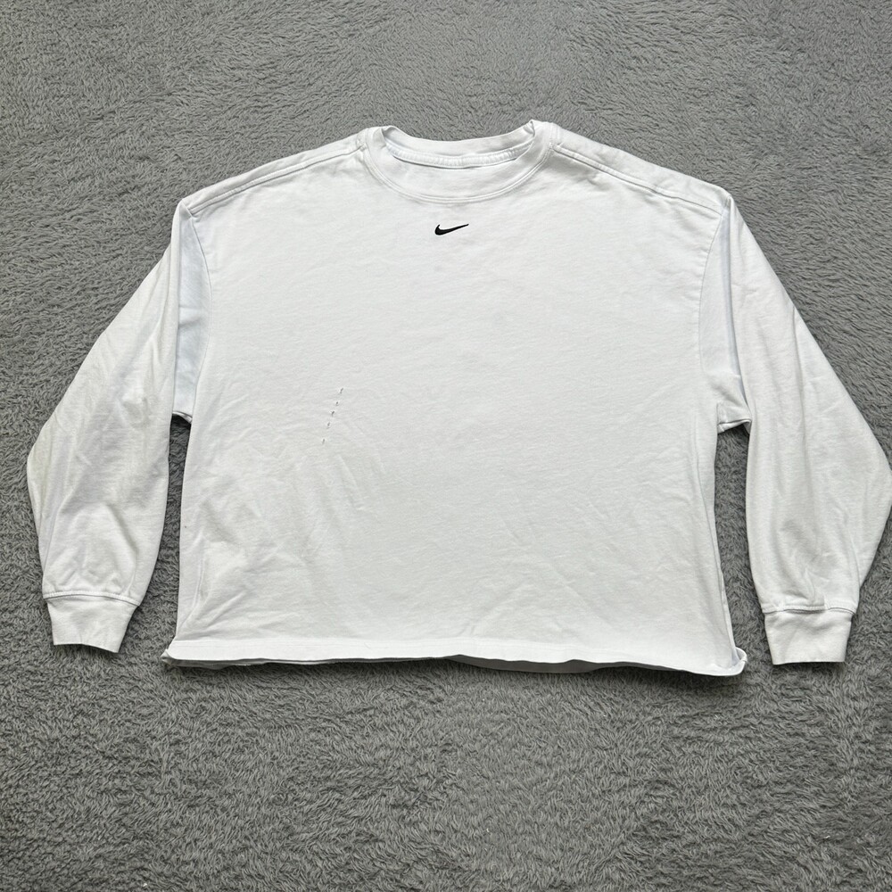 Nike Shirt Womens M White Long Sleeve Flaw